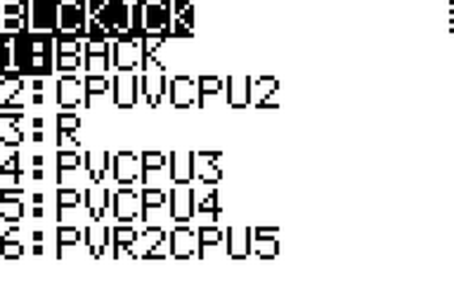 Black Jack - all variants of TI-84 screenshot