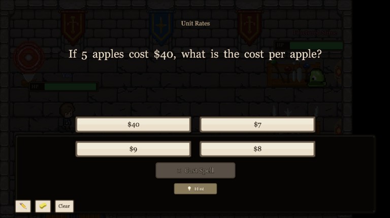 Infinilearn Math Game screenshot