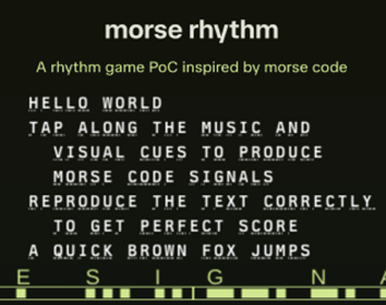 morse rhythm Image