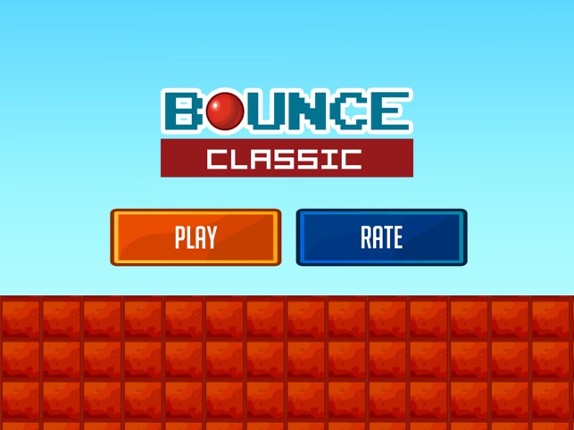 Red Bounce Ball Classic Game screenshot