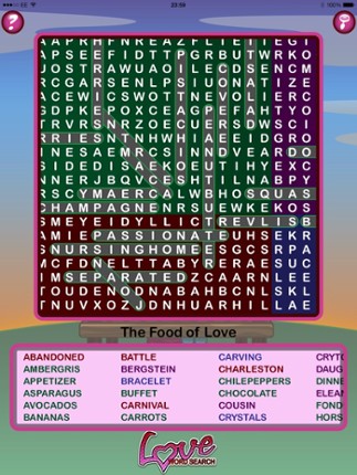 Epic Love Word Search - huge Valentine's word game screenshot