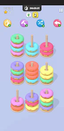 Donut Sort Match 3D Game Image