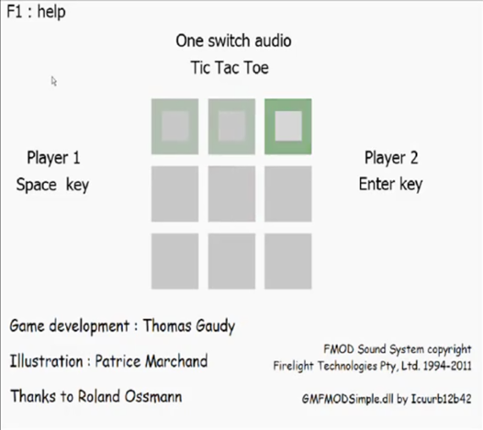 One Switch Audio Tic Tac Toe Game Cover