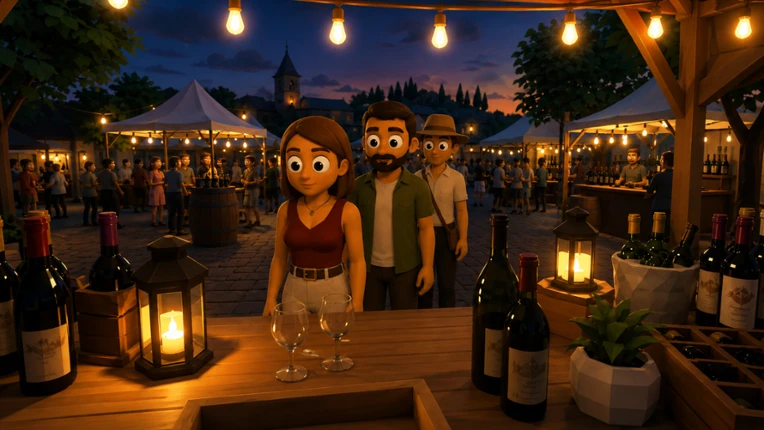 Outdoor Wine Market Simulator Image