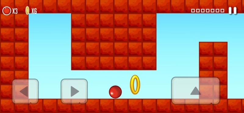 Red Bounce Ball Classic Game screenshot