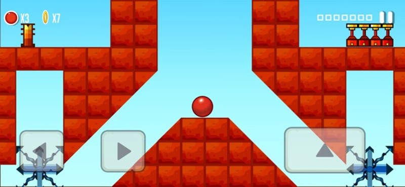 Red Bounce Ball Classic Game screenshot