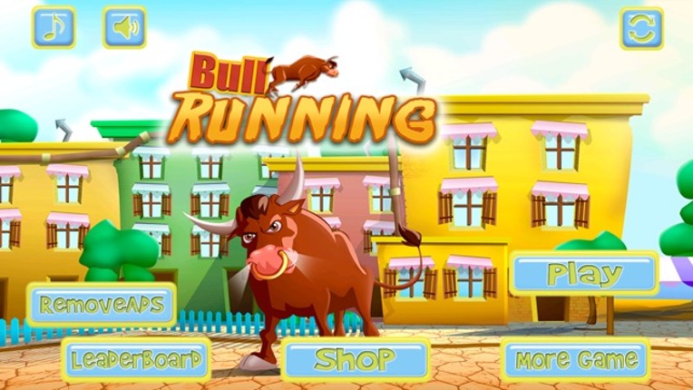 Bull Running Street : Racing against Kid Friends during Day screenshot