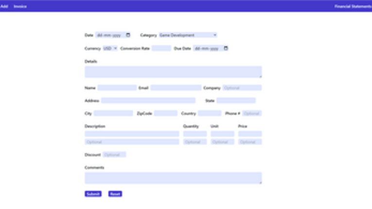 Accounting Software with Google Sheets screenshot