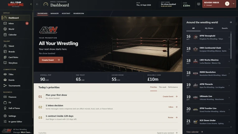 All Your Wrestling Pro Manager Image