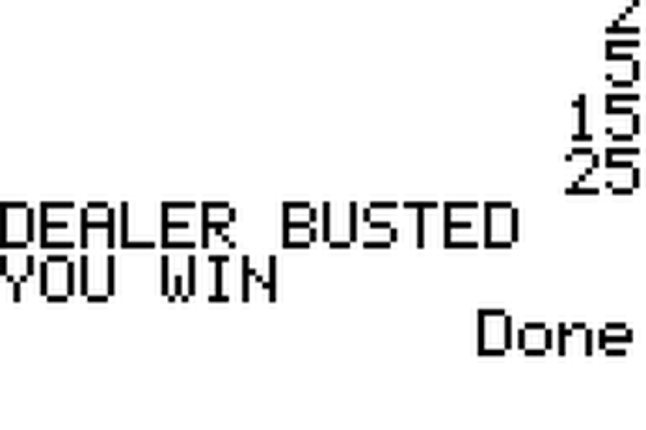 Black Jack - all variants of TI-84 screenshot