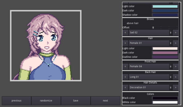 Pixel Art Portrait Generator screenshot