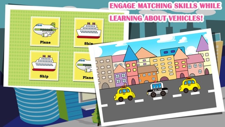 Vehicles Toddler Preschool FREE - All in 1 Educational Puzzle Games for Kids screenshot