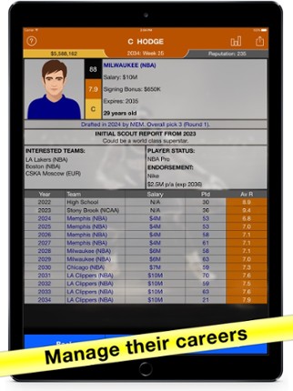 Basketball Agent: Manager Sim screenshot
