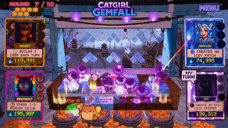 Catgirl Gemfall screenshot