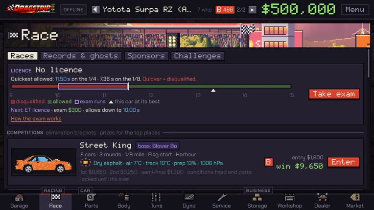 Dragstrip Online screenshot
