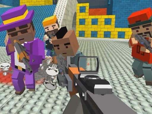 Games like GunGame shooting warfare: blocky combat