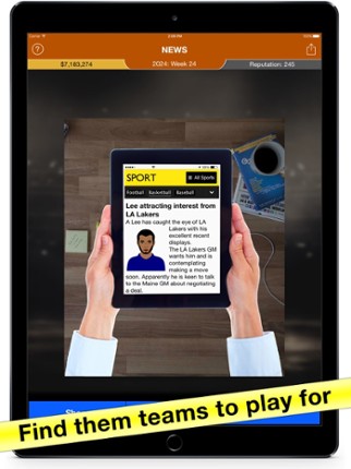 Basketball Agent: Manager Sim screenshot