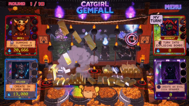 Catgirl Gemfall screenshot