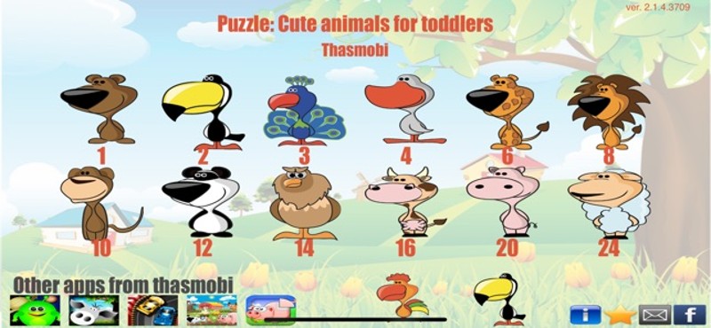 Cute animals for toddlers screenshot