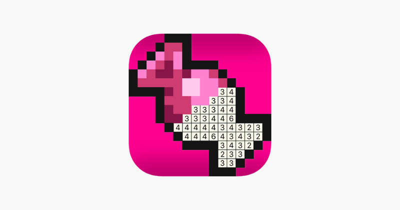 Pixel Art Numbers Coloring Image