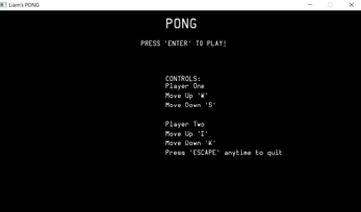 PONG screenshot