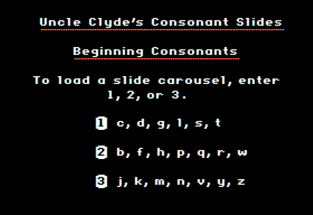 Uncle Clyde's Consonant Slides screenshot