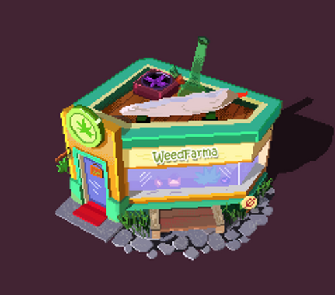 weed pharma 2D isometric Pixel art Image
