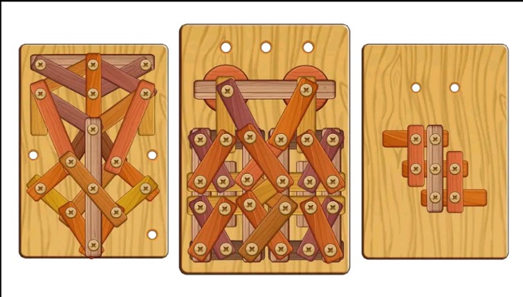 Wood Nuts & Bolts Puzzle Image