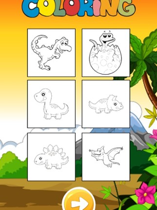 Dinosaur Coloring Book Draw and Paint Dino Games screenshot
