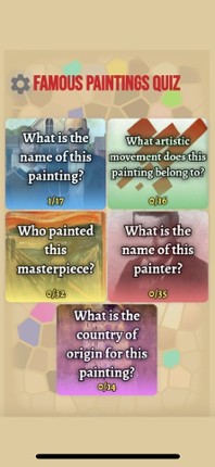 Famous Paintings Quiz screenshot