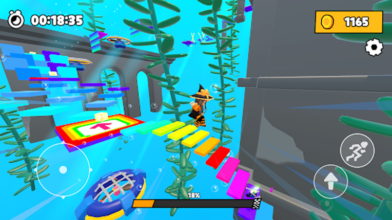 Obby Race: Rainbow Parkour screenshot