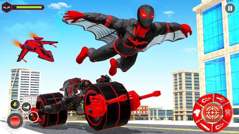 Flying Bat Robot Bike Game screenshot