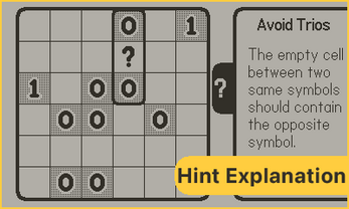 Binairo - Logic Puzzle (Playdate) screenshot