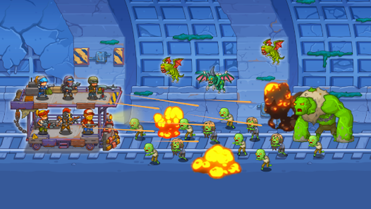 Tower Train: Zombie Defense 2D screenshot