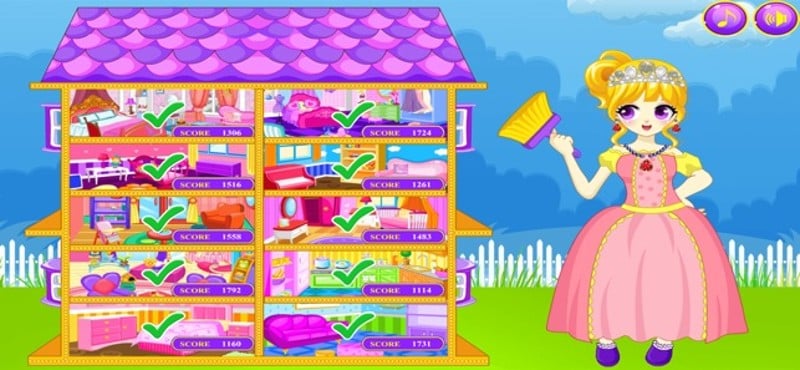 Princess Cleaning Rooms Game screenshot