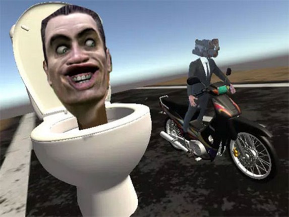 Skibidi Toilet Moto Bike Racing 2 Game Cover