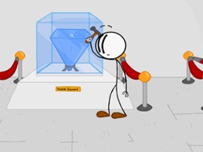 Stickman Stealing The Diamond Image