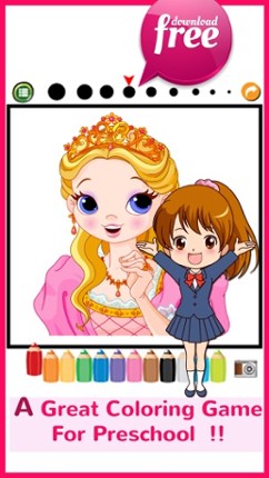 Princess Coloring Book For Girls: Free Games For Kids And Toddlers! Image
