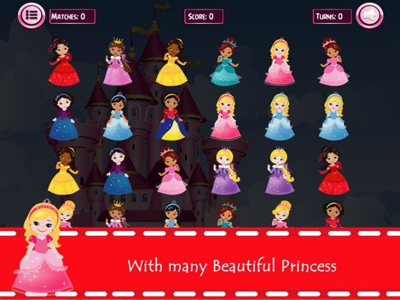 Princess Matching Remember Puzzles Games For Kids screenshot