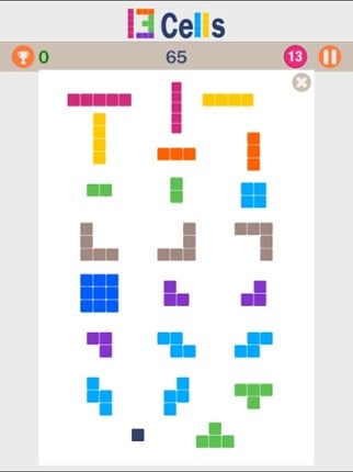 13 Cells: 10 x 13 Block puzzle screenshot