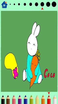 BunnyBunny-Rabit Toons Coloring Book Image