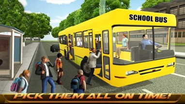 City High School Bus Driving Image