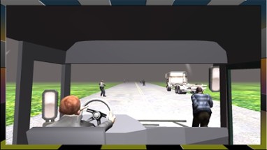 Full Throttle Truck driving on zombie highway Image