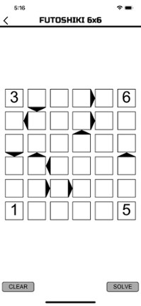 Futoshiki Solver screenshot
