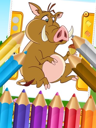 My Zoo Animal Friends Draw Coloring Book World for Kids Image