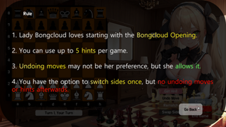 Play Chess with lady Bongcloud screenshot