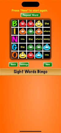 Sight Words Bingo Image
