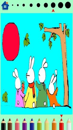 BunnyBunny-Rabit Toons Coloring Book Image