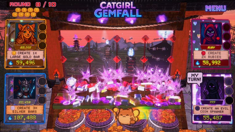 Catgirl Gemfall screenshot