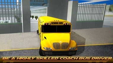 City High School Bus Driving Image